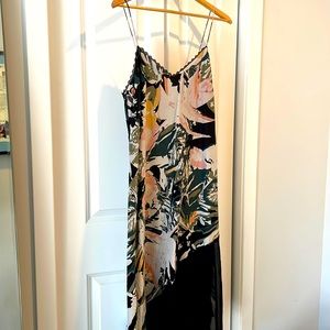 100% silk. Floral Club Monaco Dress.